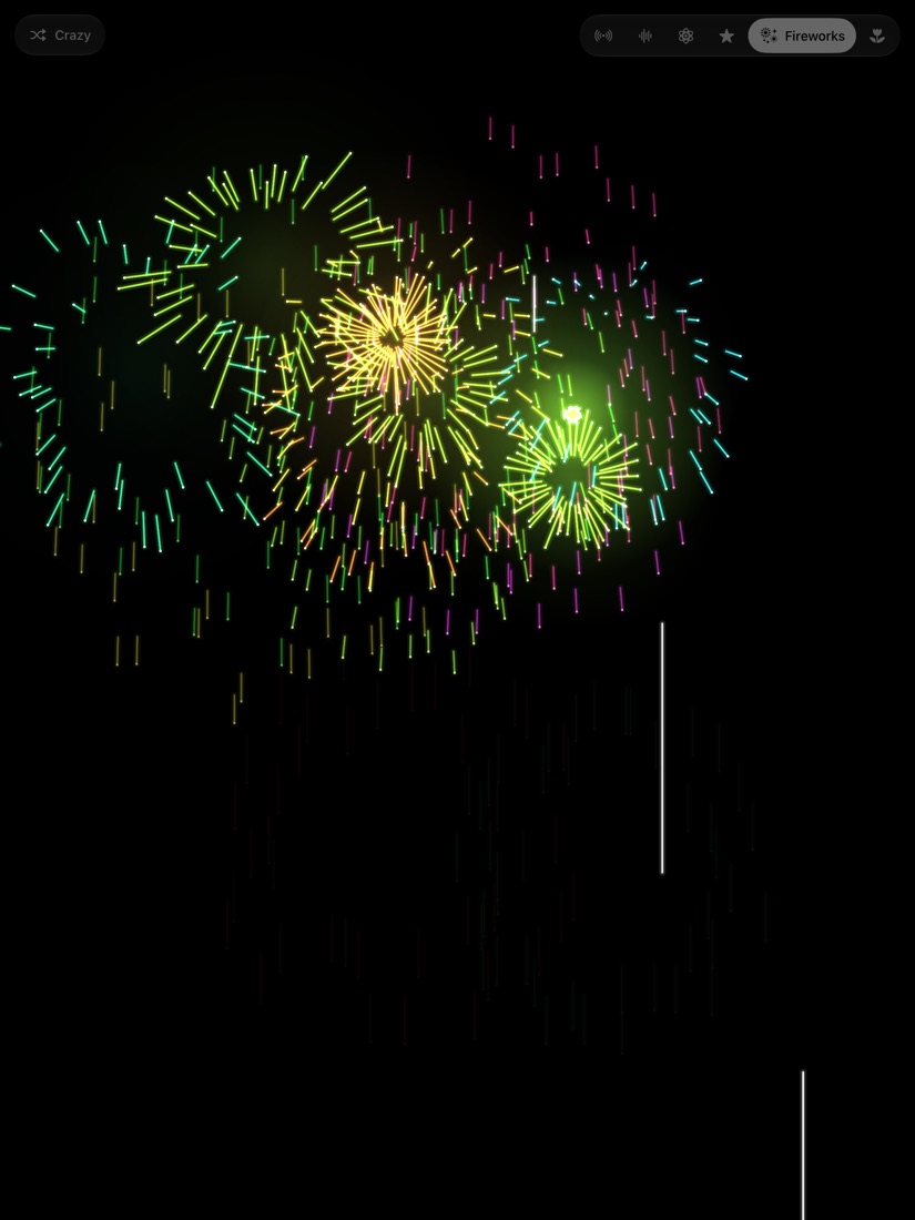 Fireworks bursting in a night sky